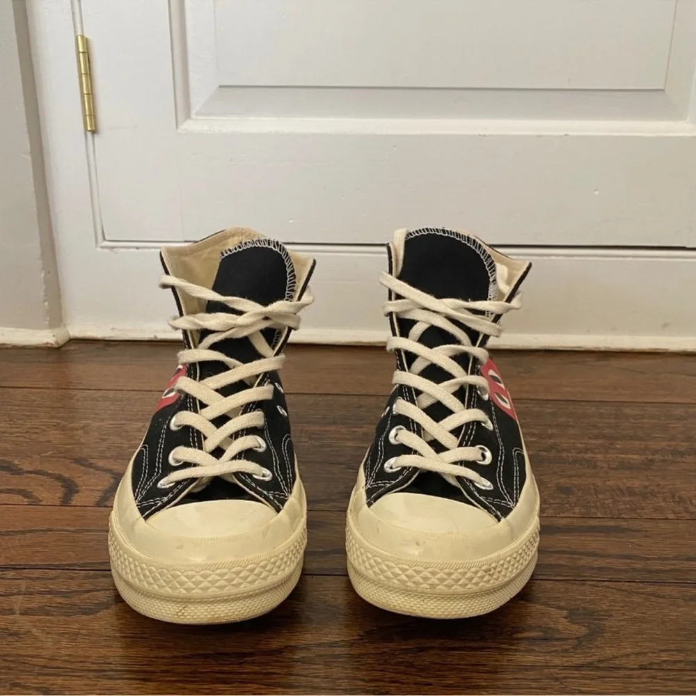 Converse Black Sneakers with Brown Soles - Picture 2 of 3